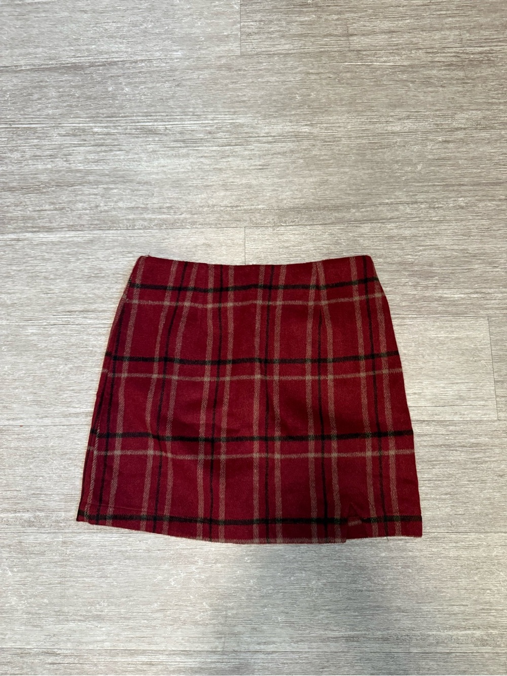 Pink Lily Red Plaid Mini Skirt Size Small NWT